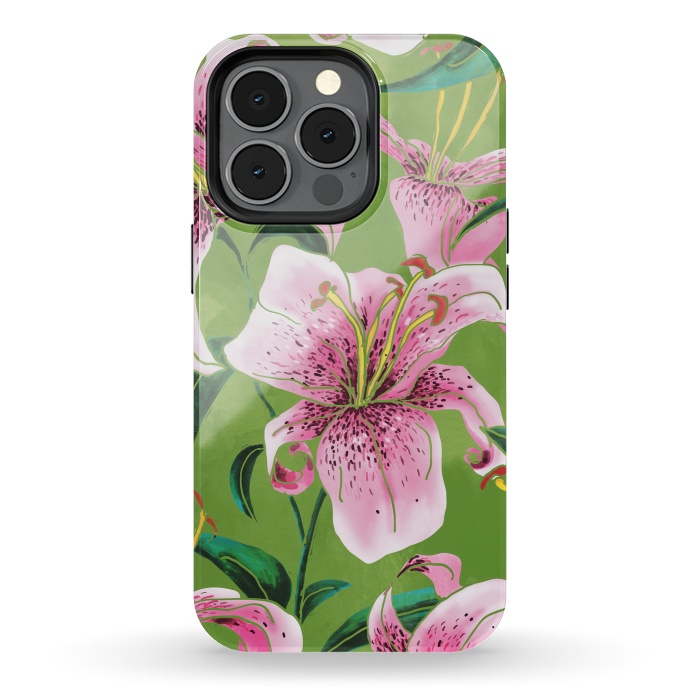 iPhone 13 pro StrongFit Tiger Lily by Uma Prabhakar Gokhale