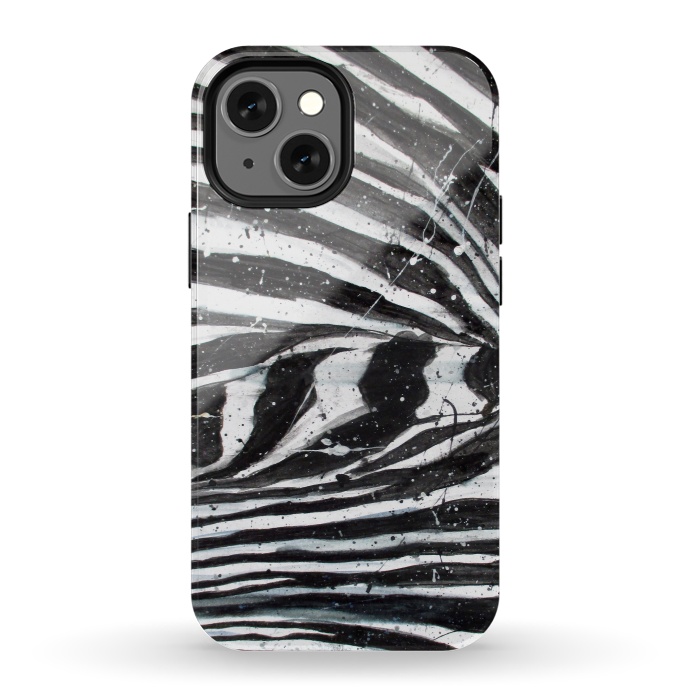 iPhone 13 mini StrongFit Zebra Stripes by ECMazur 