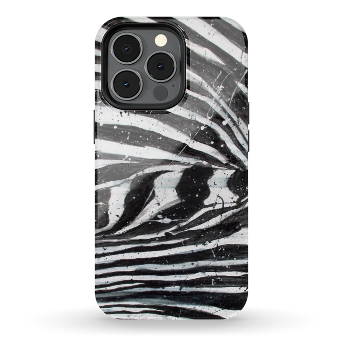 iPhone 13 pro StrongFit Zebra Stripes by ECMazur 