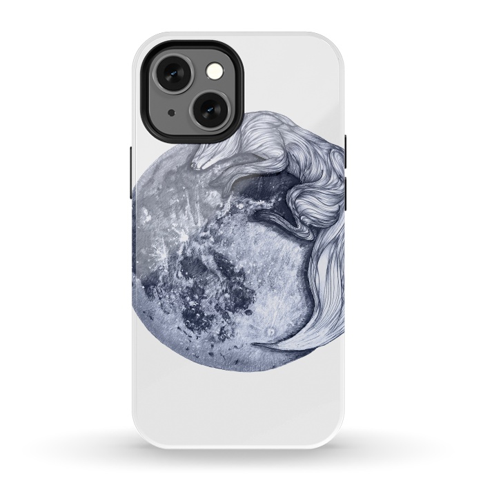 iPhone 13 mini StrongFit Fox and Moon by ECMazur 