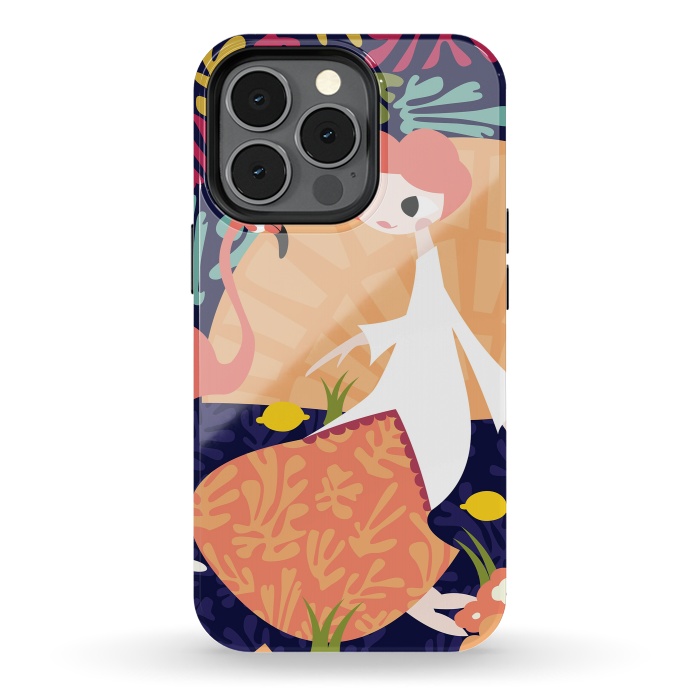 iPhone 13 pro StrongFit Girl and Flamingo 002 by Jelena Obradovic