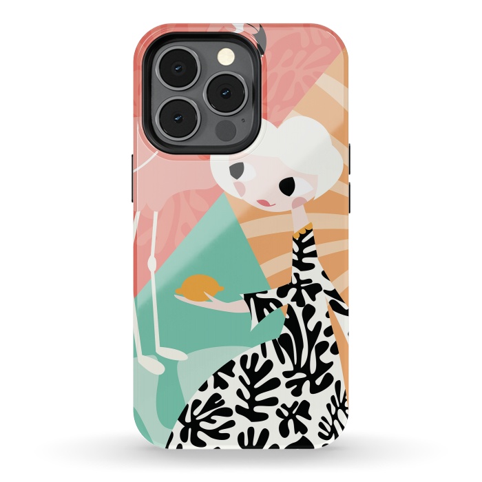 iPhone 13 pro StrongFit Girl and flamingo 003 by Jelena Obradovic
