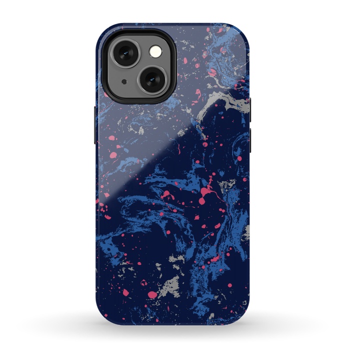 iPhone 13 mini StrongFit Marble Blue by Susanna Nousiainen
