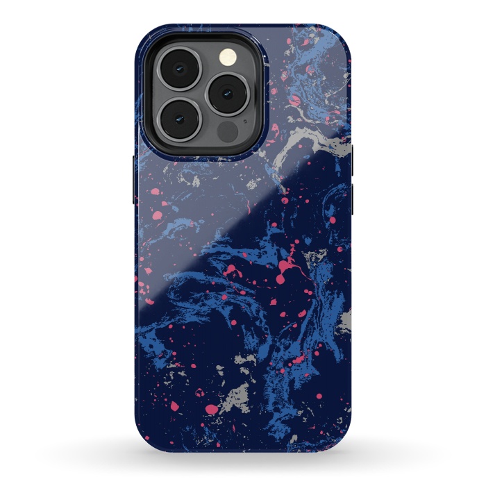 iPhone 13 pro StrongFit Marble Blue by Susanna Nousiainen