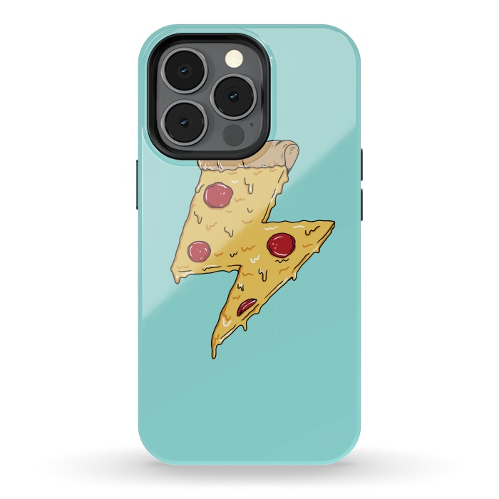 iPhone 13 pro StrongFit Pizza power green by Coffee Man