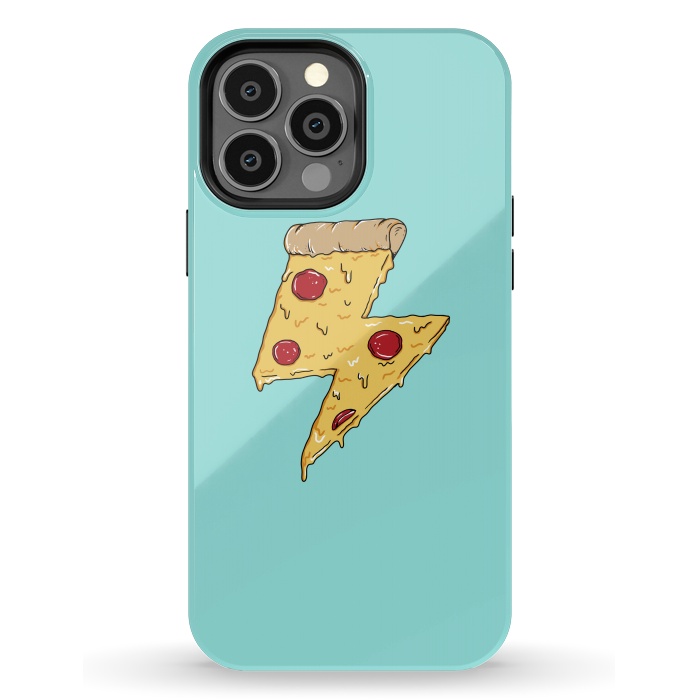 iPhone 13 Pro Max StrongFit Pizza power green by Coffee Man