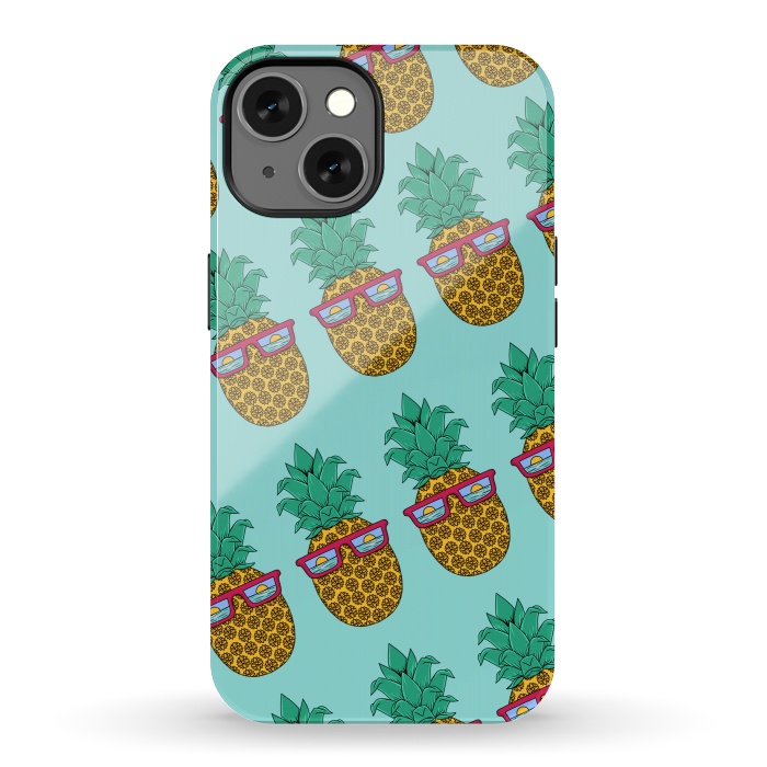iPhone 13 StrongFit Floral Pineapple pattern by Coffee Man
