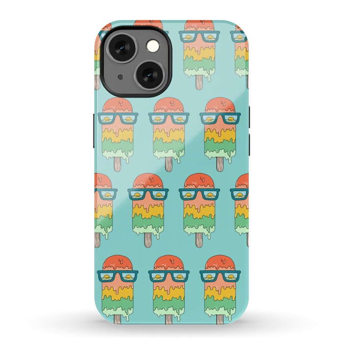 iPhone 13 StrongFit Hot Ice Cream pattern green by Coffee Man