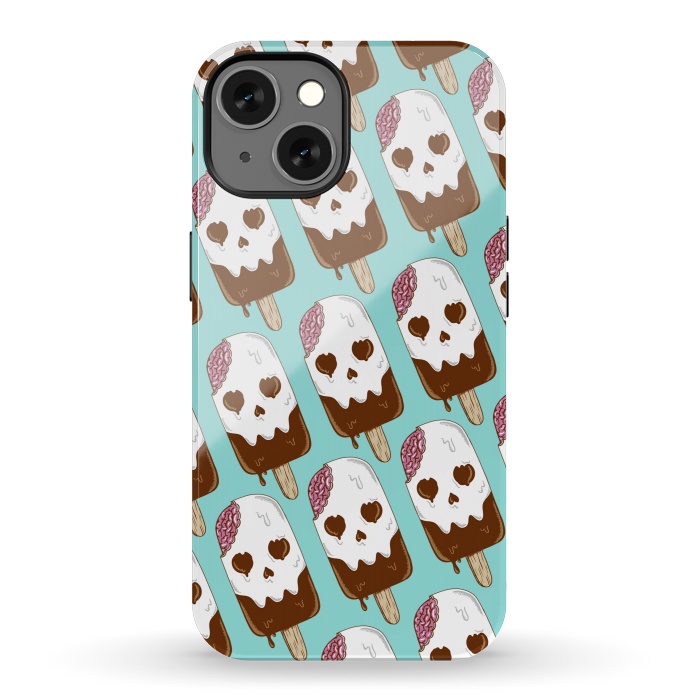 iPhone 13 StrongFit Skull Ice Cream Pattern by Coffee Man