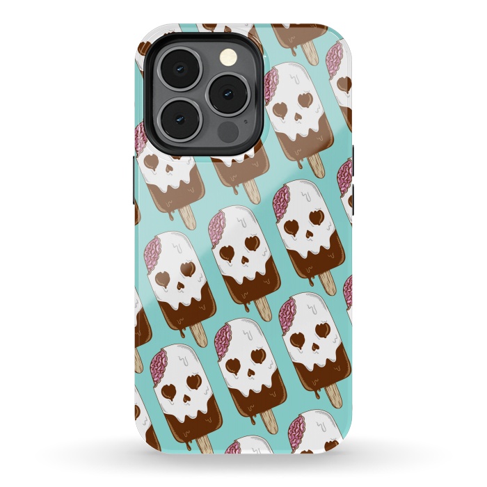 iPhone 13 pro StrongFit Skull Ice Cream Pattern by Coffee Man