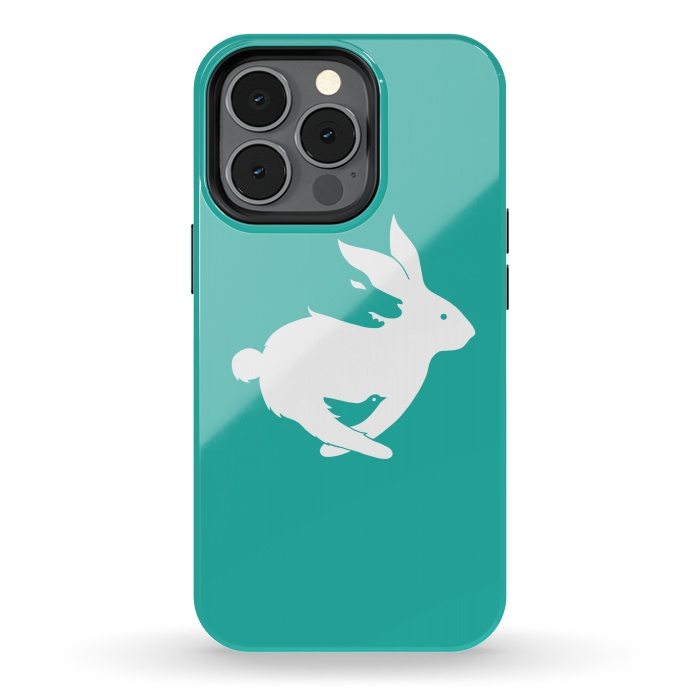 iPhone 13 pro StrongFit Run Rabbit Green by Coffee Man