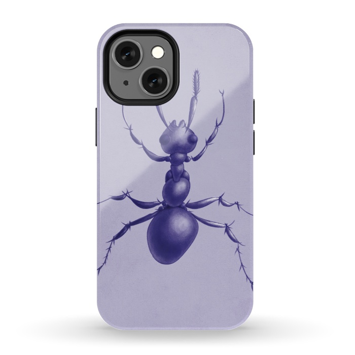 iPhone 13 mini StrongFit Purple ant drawing by Boriana Giormova