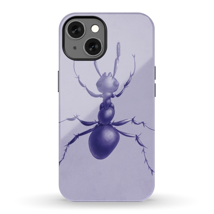 iPhone 13 StrongFit Purple ant drawing by Boriana Giormova