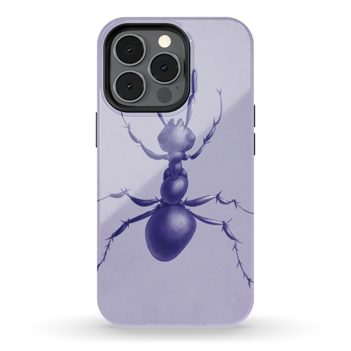 iPhone 13 pro StrongFit Purple ant drawing by Boriana Giormova