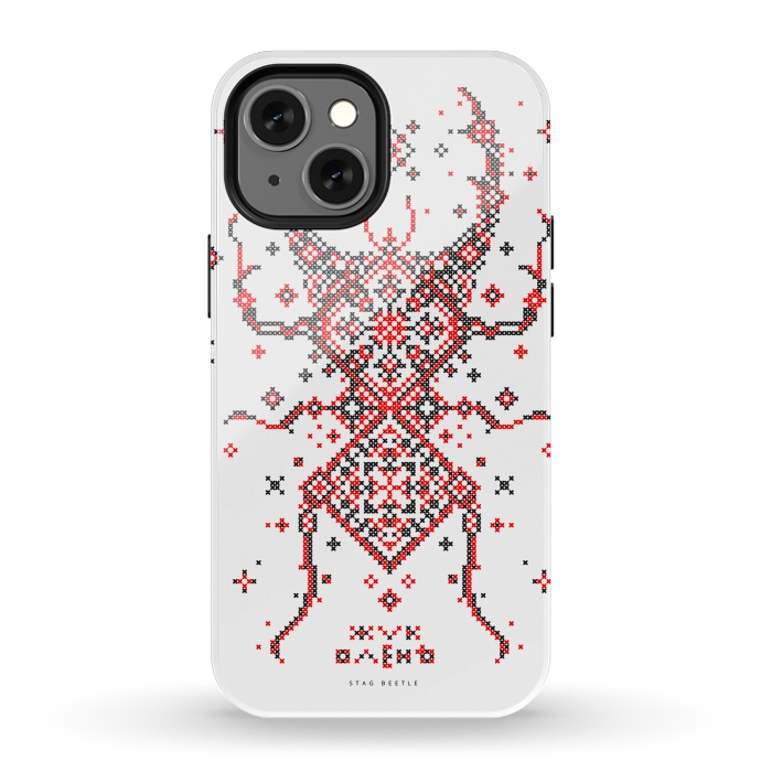 iPhone 13 mini StrongFit Stag Beetle Ornament by Sitchko