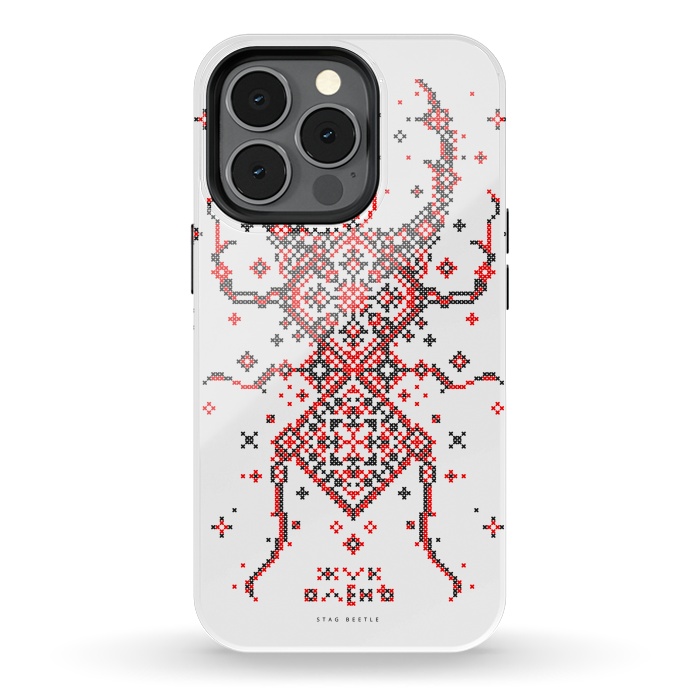 iPhone 13 pro StrongFit Stag Beetle Ornament by Sitchko