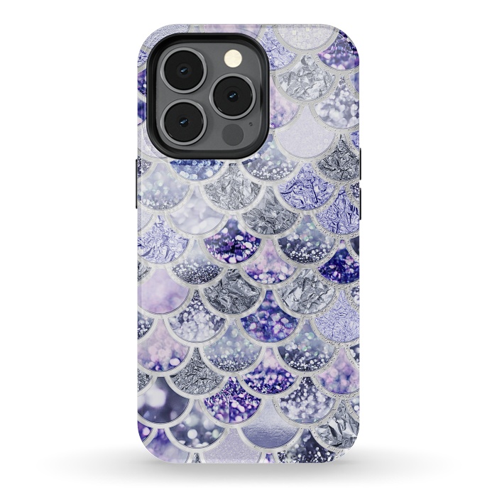 iPhone 13 pro StrongFit Multicolor Purple & Violett Mermaid Scales by  Utart