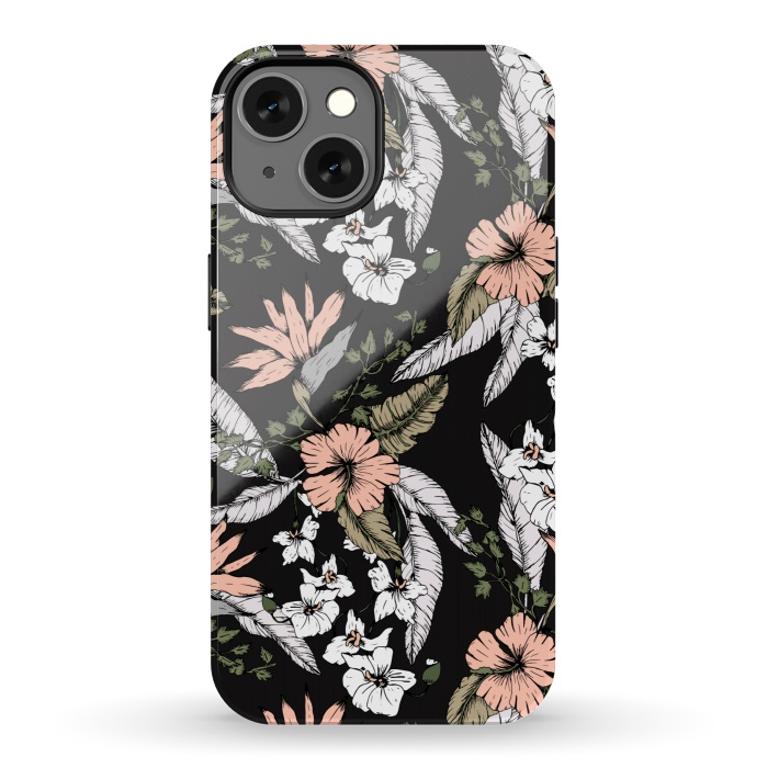 iPhone 13 StrongFit Exotic flowering dark by Mmartabc