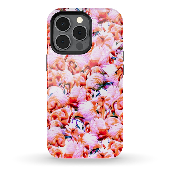 iPhone 13 pro StrongFit Dream of pink flamingos by Mmartabc