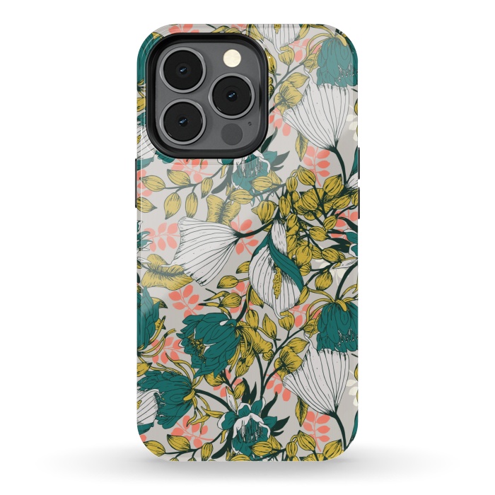 iPhone 13 pro StrongFit Vintage garden bloom by Mmartabc