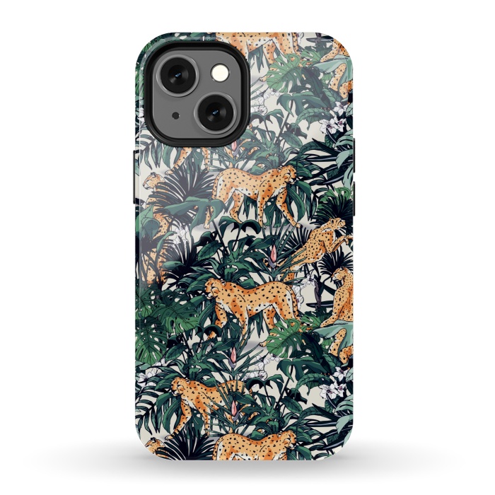 iPhone 13 mini StrongFit Cheetah in the wild jungle  by Mmartabc