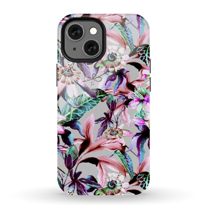 iPhone 13 mini StrongFit Violet botanical paradise by Mmartabc