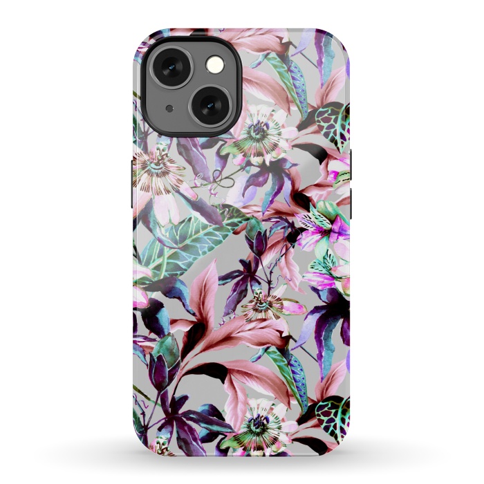 iPhone 13 StrongFit Violet botanical paradise by Mmartabc