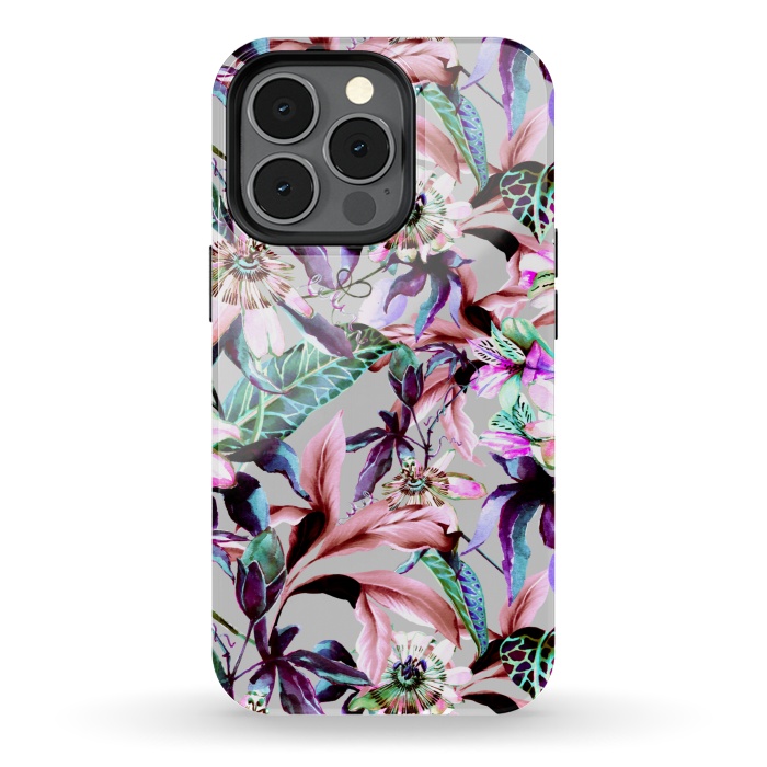 iPhone 13 pro StrongFit Violet botanical paradise by Mmartabc