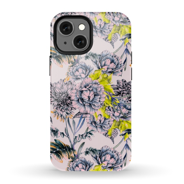 iPhone 13 mini StrongFit Flowering blooming in pink by Mmartabc