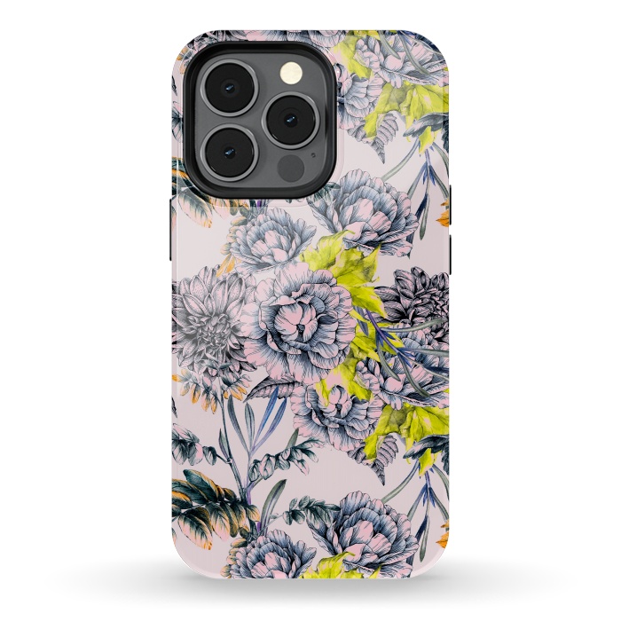 iPhone 13 pro StrongFit Flowering blooming in pink by Mmartabc