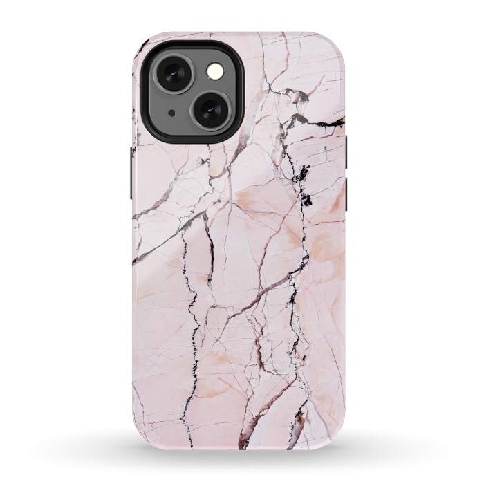 iPhone 13 mini StrongFit Pink texture marble by Mmartabc