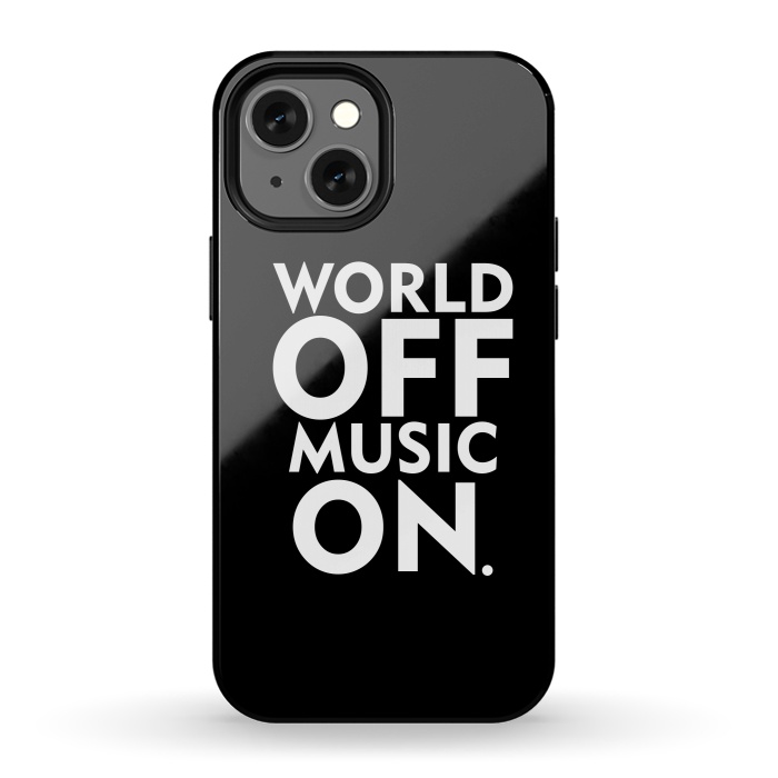 iPhone 13 mini StrongFit World Off Music On by Dhruv Narelia