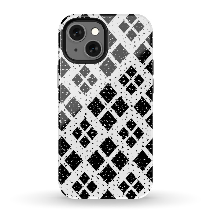 iPhone 13 mini StrongFit Black and White Grunge by Dhruv Narelia