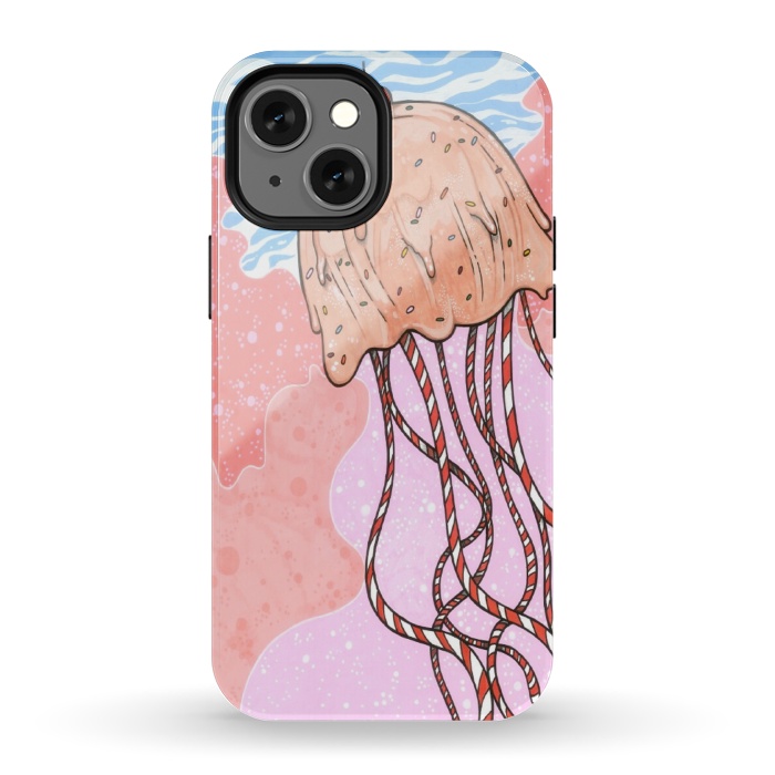 iPhone 13 mini StrongFit Jellyfish Candy by Varo Lojo