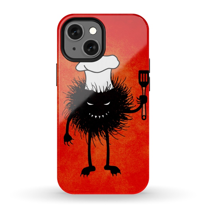 iPhone 13 mini StrongFit Evil Bug With Chef Hat Loves To Cook by Boriana Giormova