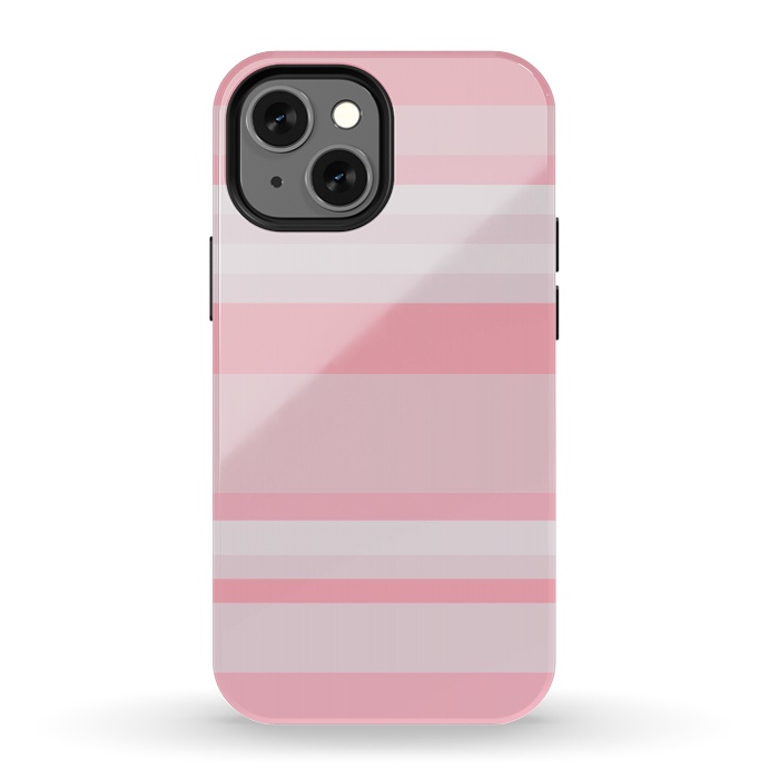 iPhone 13 mini StrongFit Pink Stripes by Dhruv Narelia