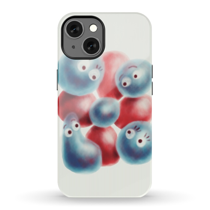 iPhone 13 StrongFit Cute Shiny Pearl Characters And Flower by Boriana Giormova