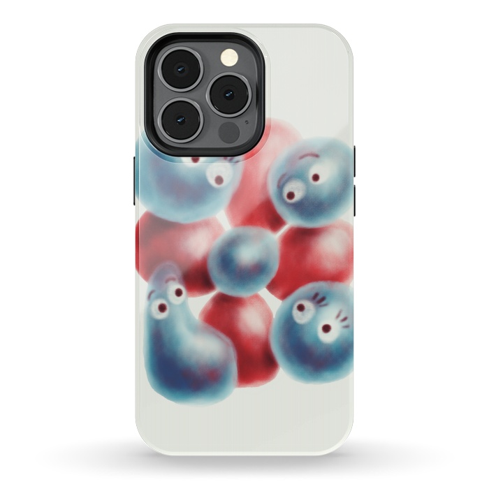 iPhone 13 pro StrongFit Cute Shiny Pearl Characters And Flower by Boriana Giormova