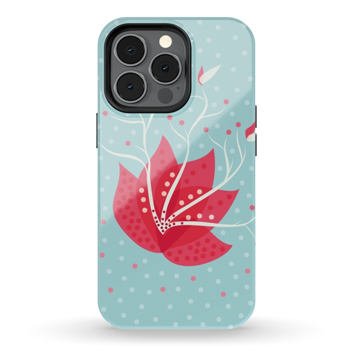 iPhone 13 pro StrongFit Exotic Pink Winter Flower by Boriana Giormova