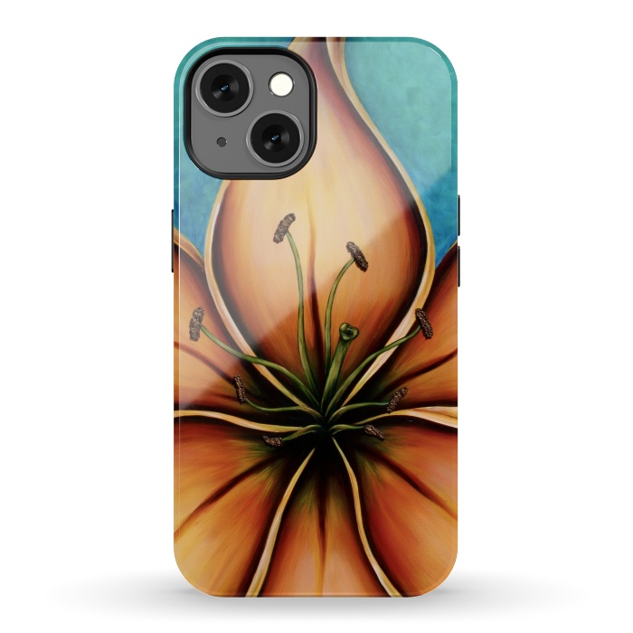 iPhone 13 StrongFit Fire Lily  by Denise Cassidy Wood