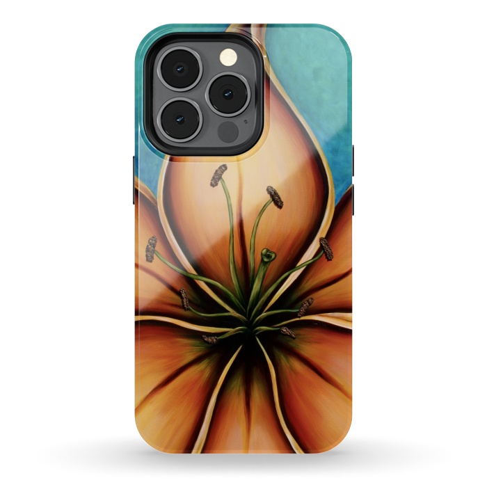 iPhone 13 pro StrongFit Fire Lily  by Denise Cassidy Wood