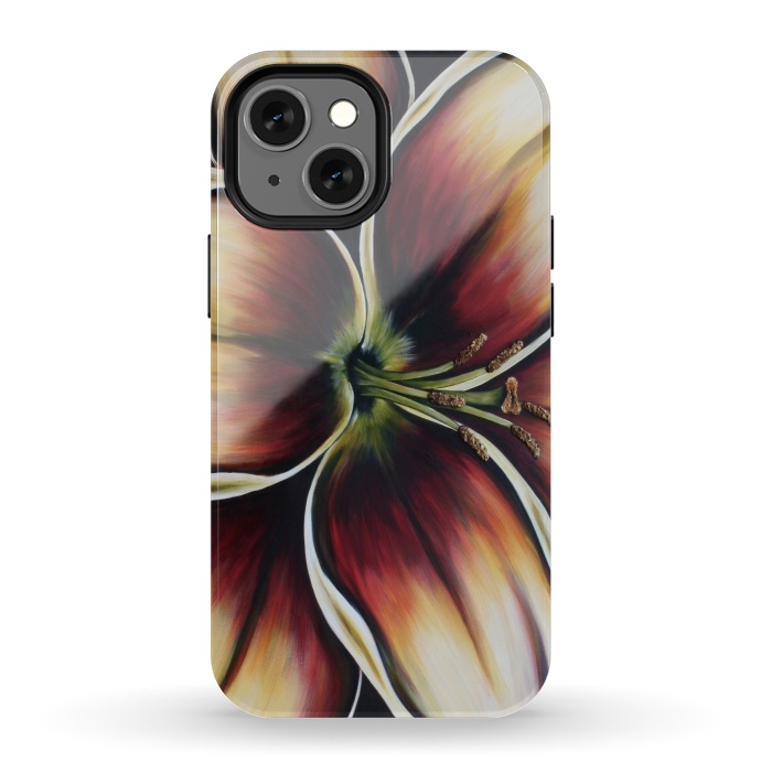iPhone 13 mini StrongFit Sunset Lily by Denise Cassidy Wood