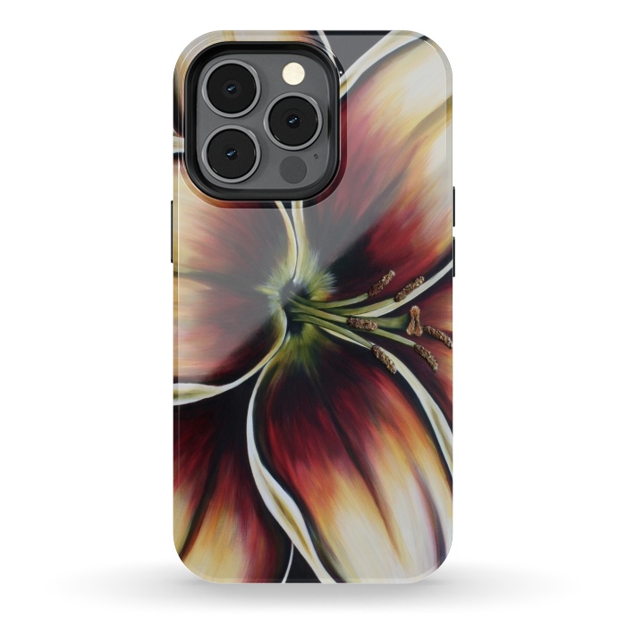iPhone 13 pro StrongFit Sunset Lily by Denise Cassidy Wood