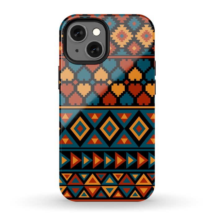iPhone 13 mini StrongFit aztec traditional pattern by Dhruv Narelia