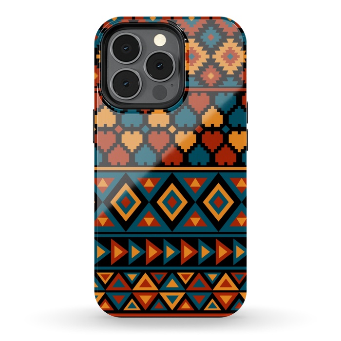 iPhone 13 pro StrongFit aztec traditional pattern by Dhruv Narelia