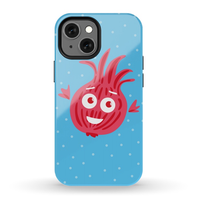 iPhone 13 mini StrongFit Cute Red Onion Character by Boriana Giormova