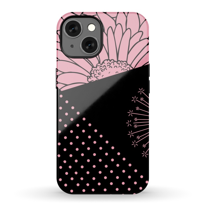 iPhone 13 StrongFit pink floral pattern by MALLIKA