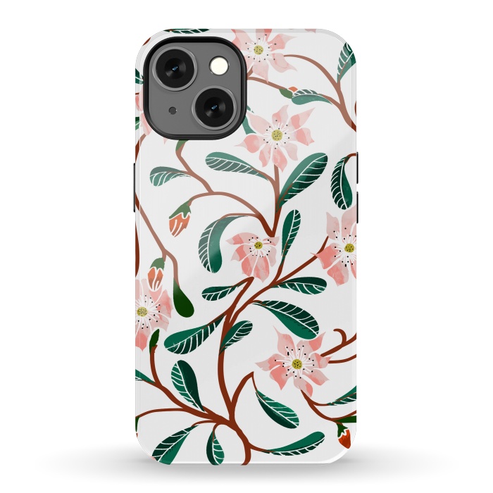 iPhone 13 StrongFit Floral Deco by Uma Prabhakar Gokhale