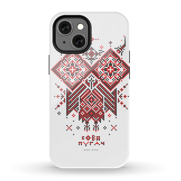 iPhone 13 mini StrongFit Owl Bubo Bubo Ornament by Sitchko