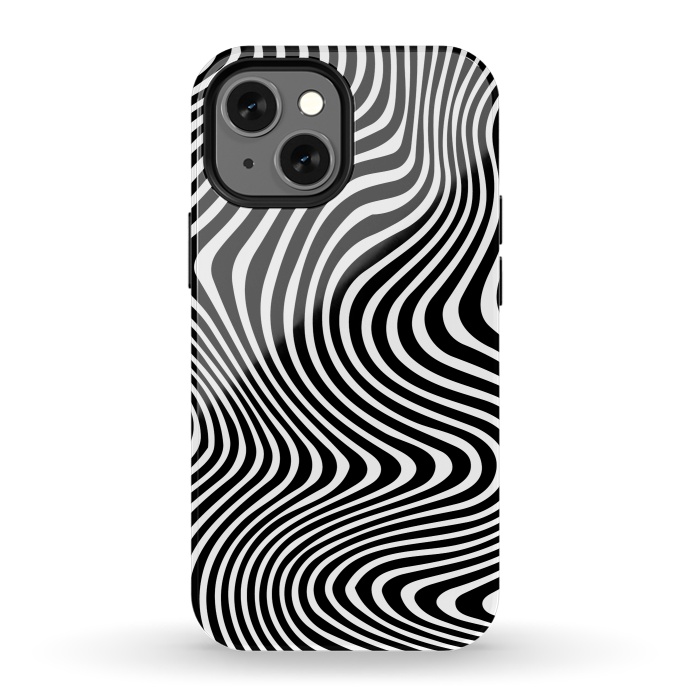 iPhone 13 mini StrongFit Illusion Waves 3 by Sitchko